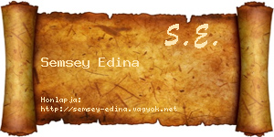 Semsey Edina névjegykártya